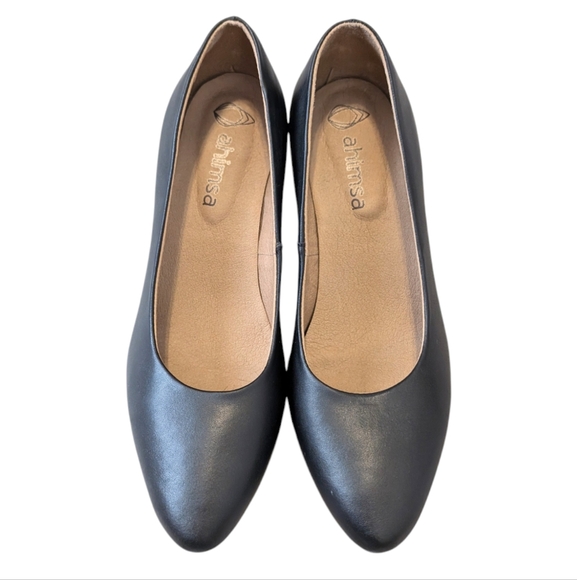 Ahimsa Vegan Bianca Black Pumps Heels EUR 39 US 8 - Picture 3 of 13